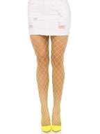 Xena Spandex Diamond Tights - Neon Yellow