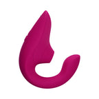 Womanizer Blend Rechargeable Silicone Vibrator with Clitoral Stimulator - Vibrant Pink