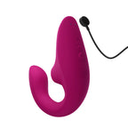 Womanizer Blend Rechargeable Silicone Vibrator with Clitoral Stimulator - Vibrant Pink