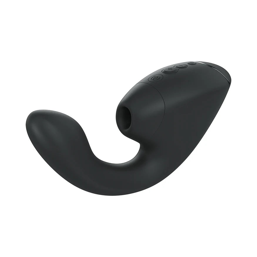 Womanizer Next Duo Rechargeable Silicone Dual G-Spot and Clitoral Stimulator - Black