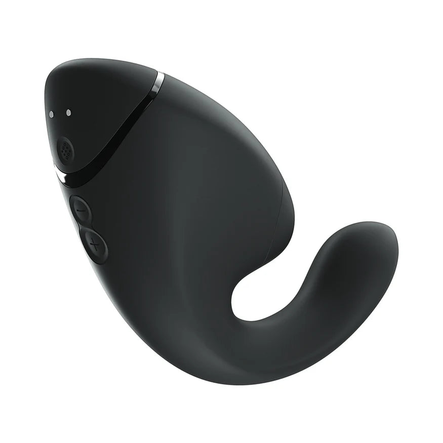 Womanizer Next Duo Rechargeable Silicone Dual G-Spot and Clitoral Stimulator - Black