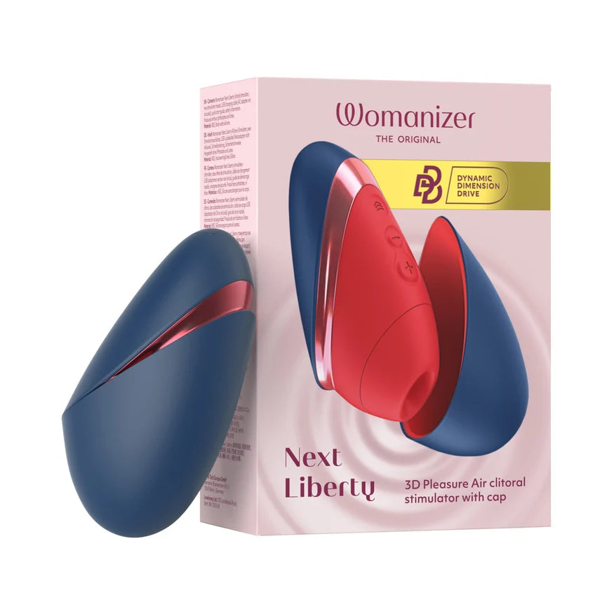 Next Liberty Rechargeable Silicone Clitoral Stimulator - Blue/Red