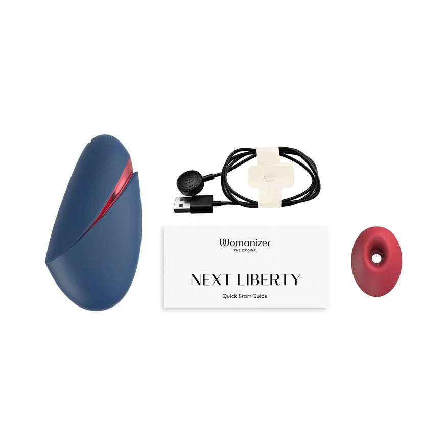 Next Liberty Rechargeable Silicone Clitoral Stimulator - Blue/Red