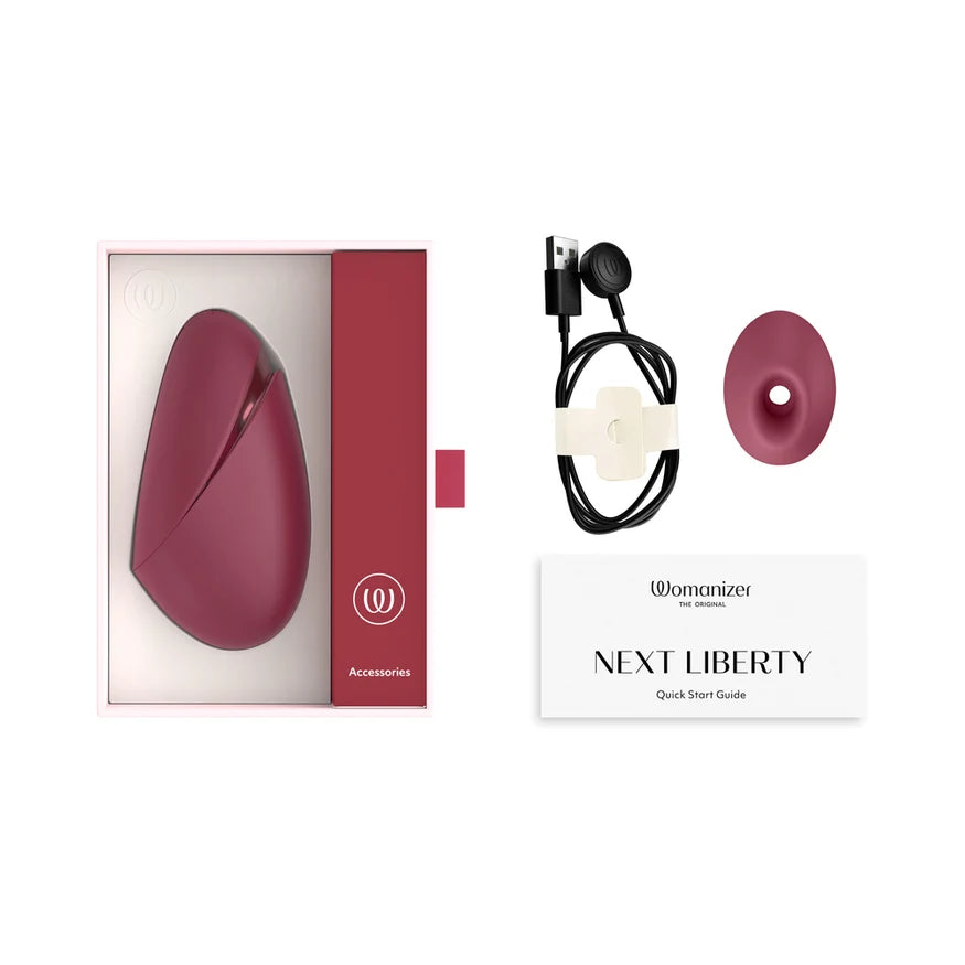 Next Liberty Rechargeable Silicone Clitoral Stimulator - Bordeaux