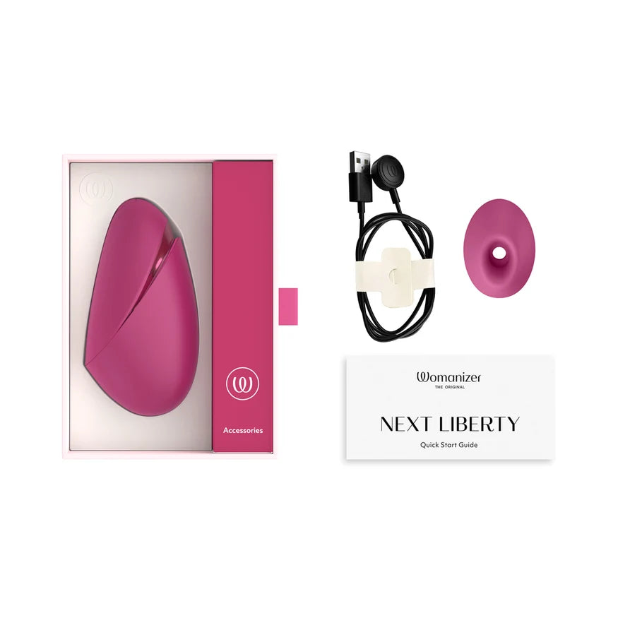 Next Liberty Rechargeable Silicone Clitoral Stimulator - Vibrant Pink