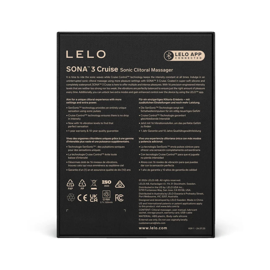LELO SONA 3 Cruise Clitoral Stimulator Black