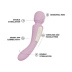 LELO SWITCH Double-Sided Wand Vibrator Soft Pink