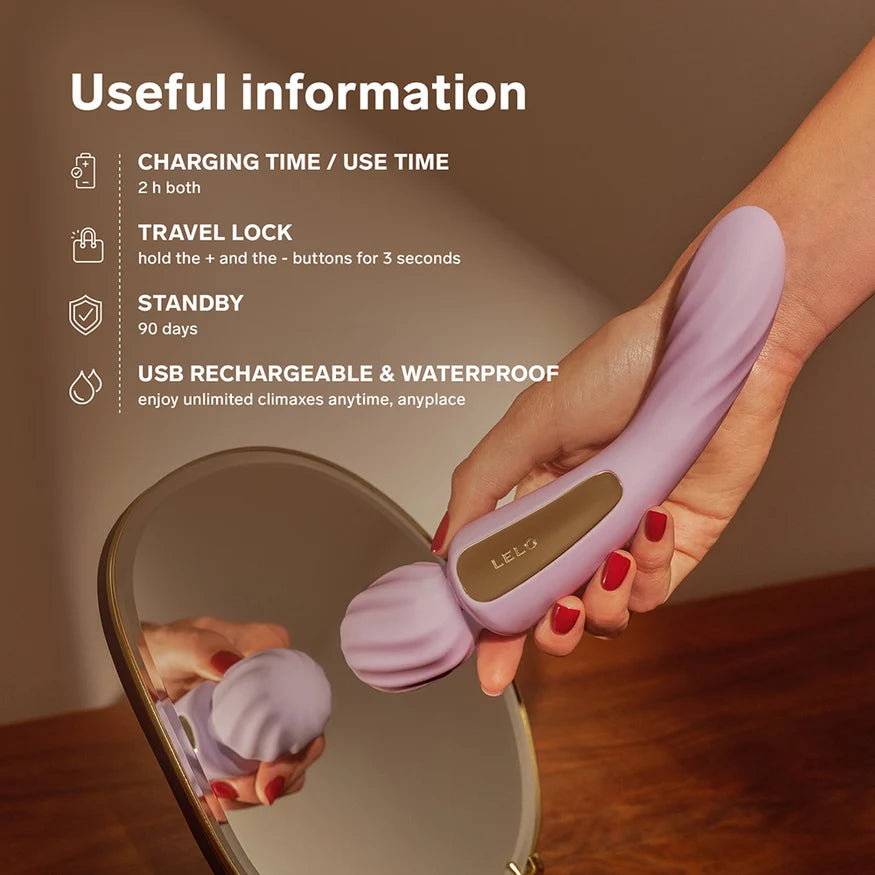 LELO SWITCH Double-Sided Wand Vibrator Lilac