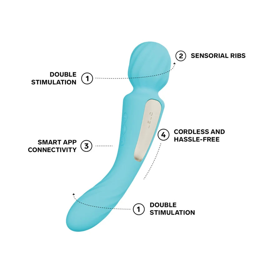 LELO SWITCH Double-Sided Wand Vibrator Aqua
