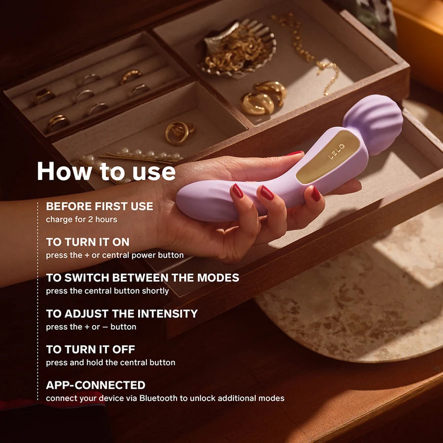 LELO SWITCH Double-Sided Wand Vibrator Aqua