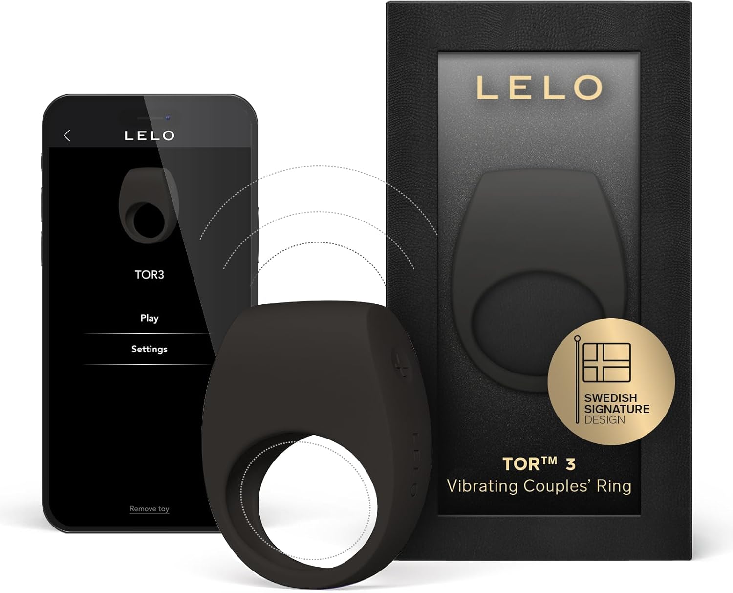 LELO TOR 3 Vibrating Cockring Black