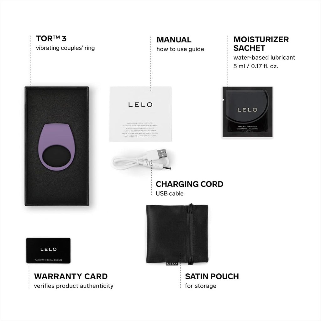LELO TOR 3 Vibrating Cockring Violet Dust