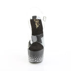 Adore-708SPKL-01  Clear Black - Silver Rhinestones