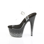 Adore-708SPKL-01  Clear Black - Silver Rhinestones