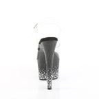Adore-708SPKL-01  Clear Black - Silver Rhinestones