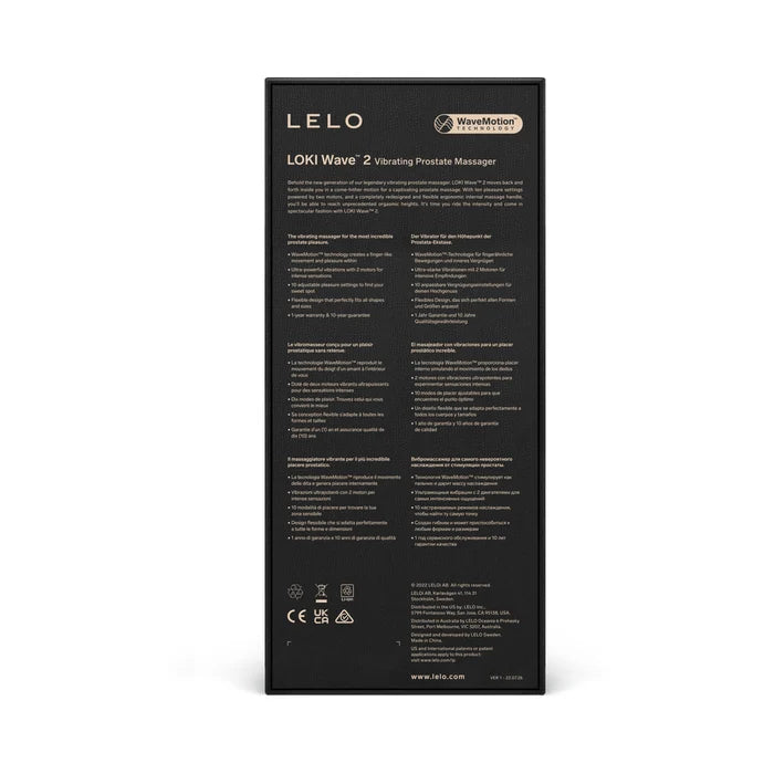 LELO LOKI Wave 2 Rechargeable Silicone Dual Stimulation Prostate Vibrator Black