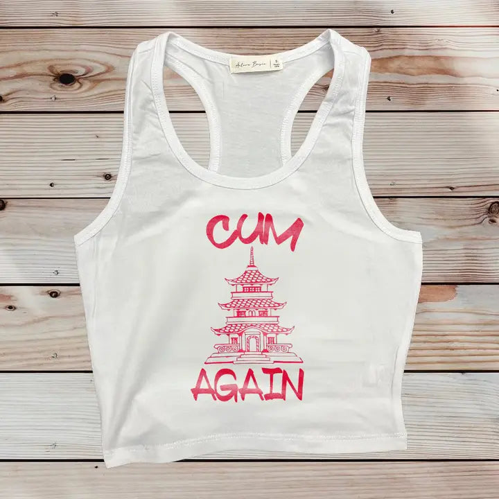 Cum Again Crop Tank Top