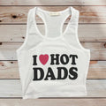 I Heart Hot Dads Crop Tank Top