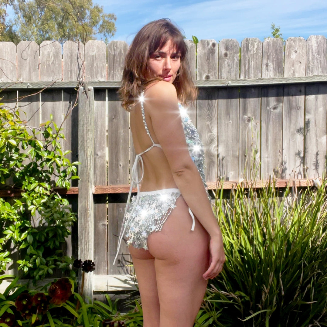 Wildest Dreams Swifty Sparkling White One Piece Bodysuit