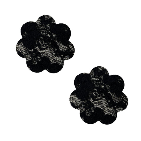 Vogue Black Lace Back To BAEsics Petal Nipple Cover Pasties