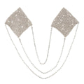 Chain Reaction Silver Metal Mesh Jewel Reusable Nipple Cover Pasties