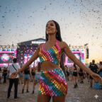 Confetti Crush Multicolor Carnival Top