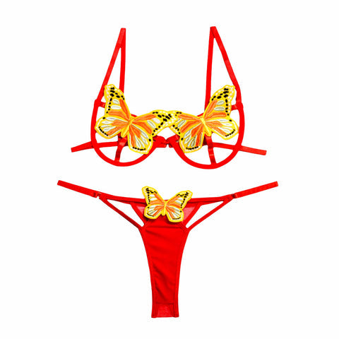 Limited Edition Enchanted Butterfly Bra and Pantie Lingerie Set