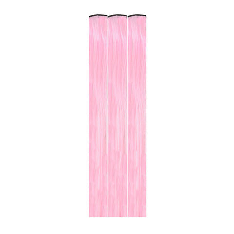 Marshmallow Blossom Pink Glow in the Dark Hair Extension Clips 3 Pk