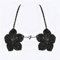 Midnight Bloom Rhinestone Embellished Bralette Carnival Bra