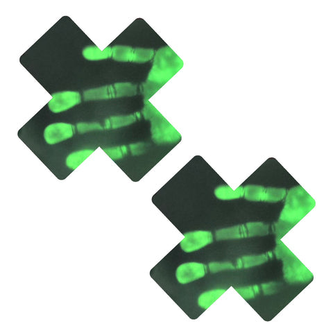 Neon Green Temperature Reactive X Factor Nipple Cover Pasties
