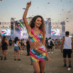 O/S Confetti Crush Multicolor Carnival Bottom