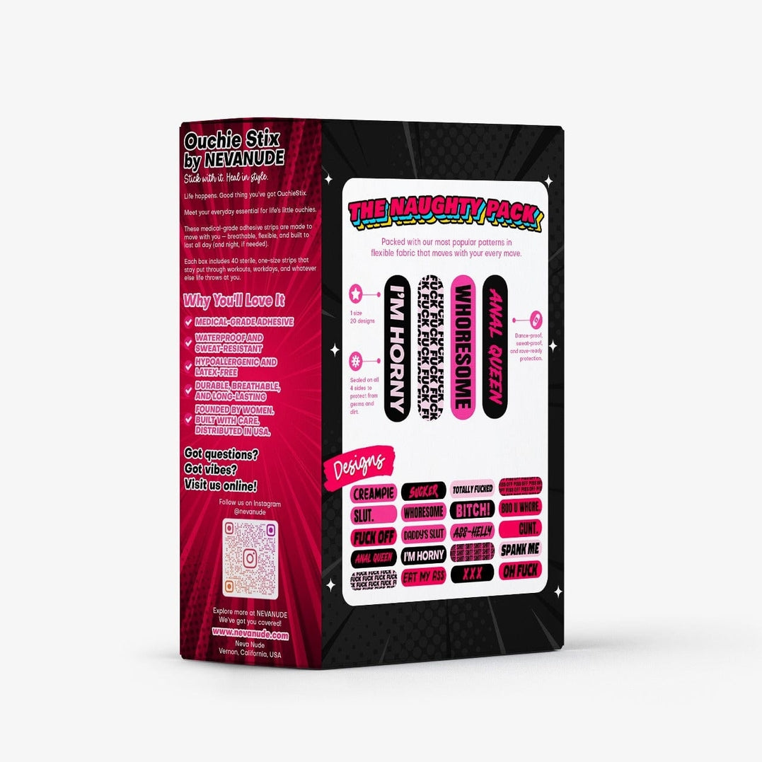 Ouchie Stix by Neva Nude Naughty Naughty XXX Bandages 40-Pack