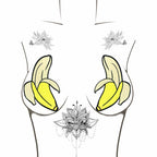 Big Banana Blacklight Glitter Nipple Cover Pasties