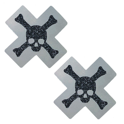 Poison Reflective & Black Glitter X Factor Nipple Cover Pasties