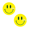 Radiant Rascal Neon Yellow Smiley Blacklight Nipple Cover Pasties