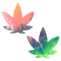 Rainbow Sherbet Tie Dye Velvet Blacklight Dope AF Weed Leaf Nipple Cover Pasties