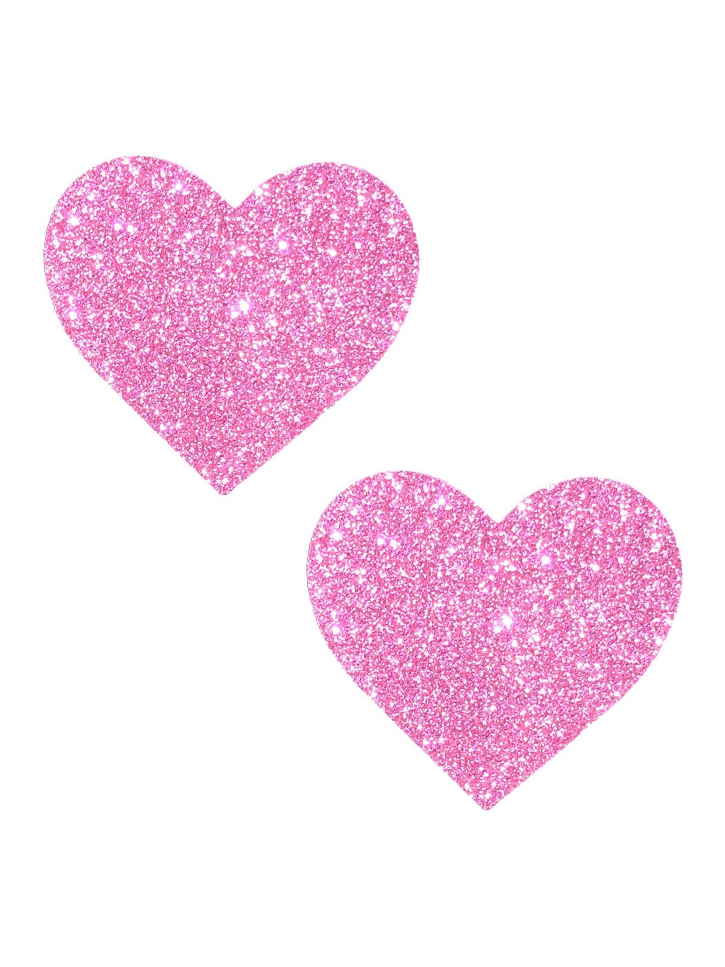 Sparkle Pony Pink Glitter I Heart U Nipple Cover Pasties