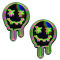 Super Uv Trippy Face Neon Nipple Cover Pasties