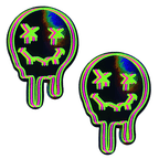 Super Uv Trippy Face Neon Nipple Cover Pasties