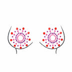 Tropical Beamz Blacklight Crystal Jewel Nipple Pasties