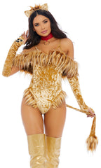 A Scaredy Lion 4-Piece Women's Movie Character Costume