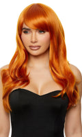 Orange Wig with Curl