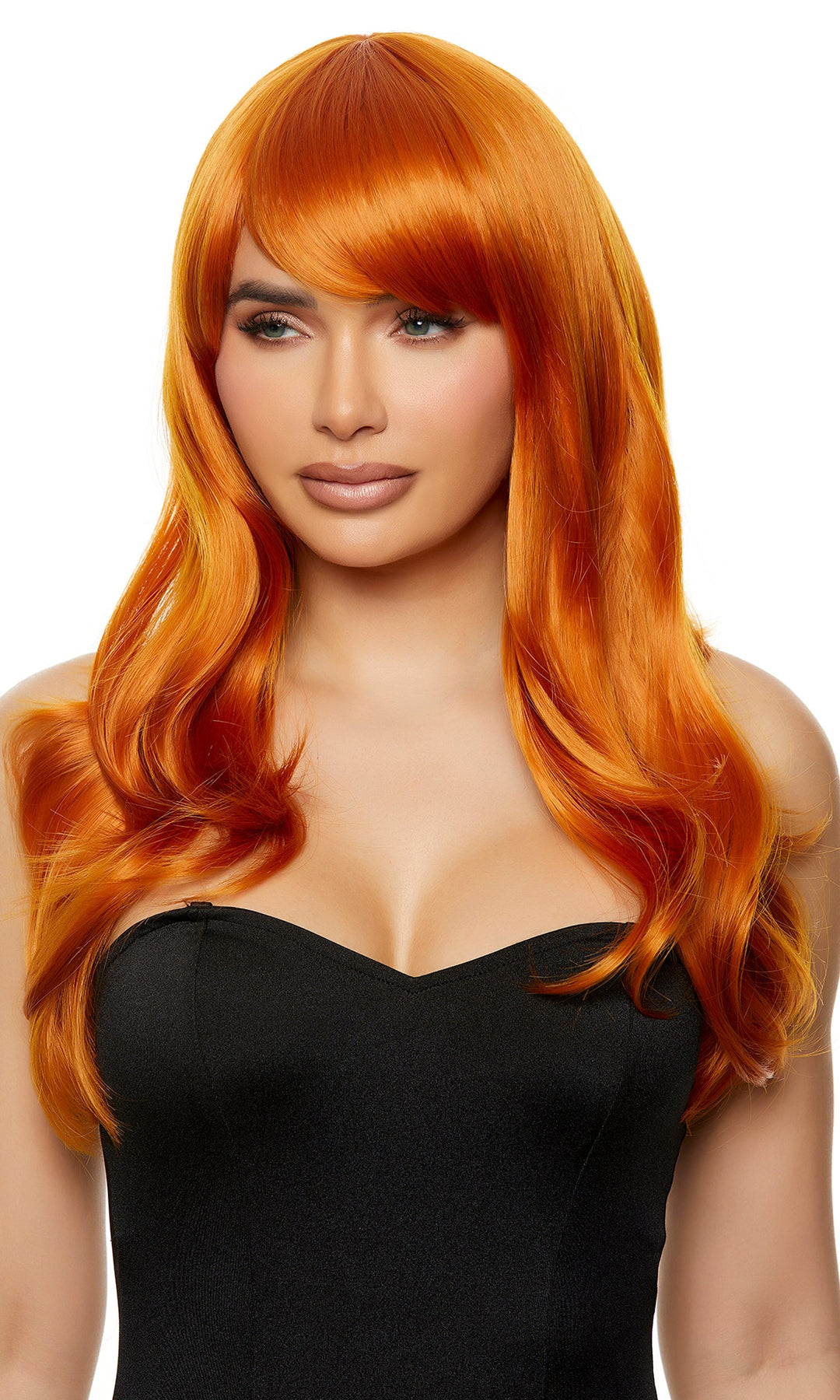 Orange Wig with Curl